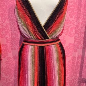 MISSONI - Metallic Stripe Sleeveless - A-Line Dress